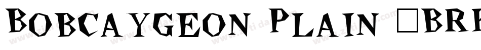 Bobcaygeon Plain -BRK-字体转换